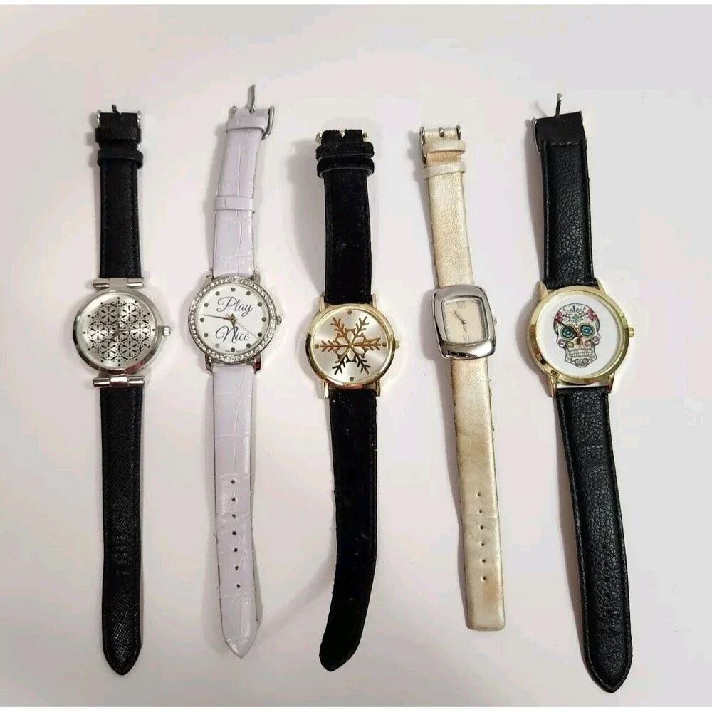Vintage Men/Women Watch Lot Of 5 Watches Japan & Singapore, Not Tested